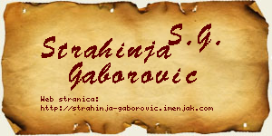 Strahinja Gaborović vizit kartica